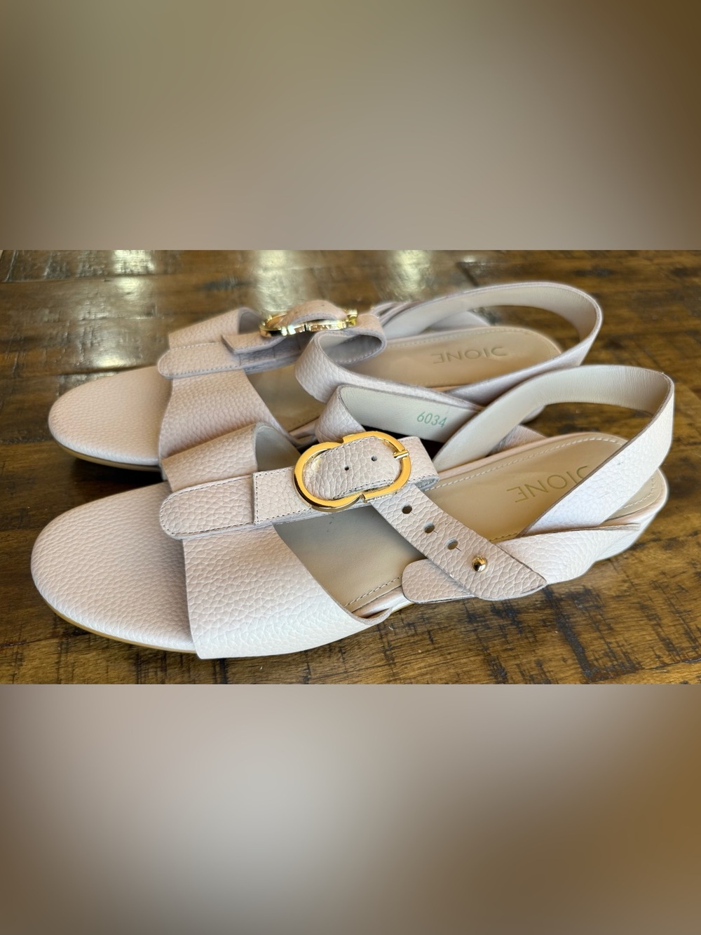 Paul Green Dione 6034 Blush Nappa Leather Sandals • 9.5 • Relax‑Weite • NWOB